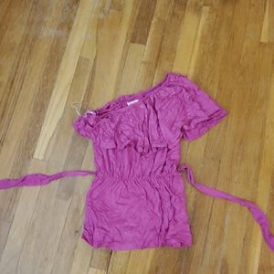 Pink one shoulder top NWT